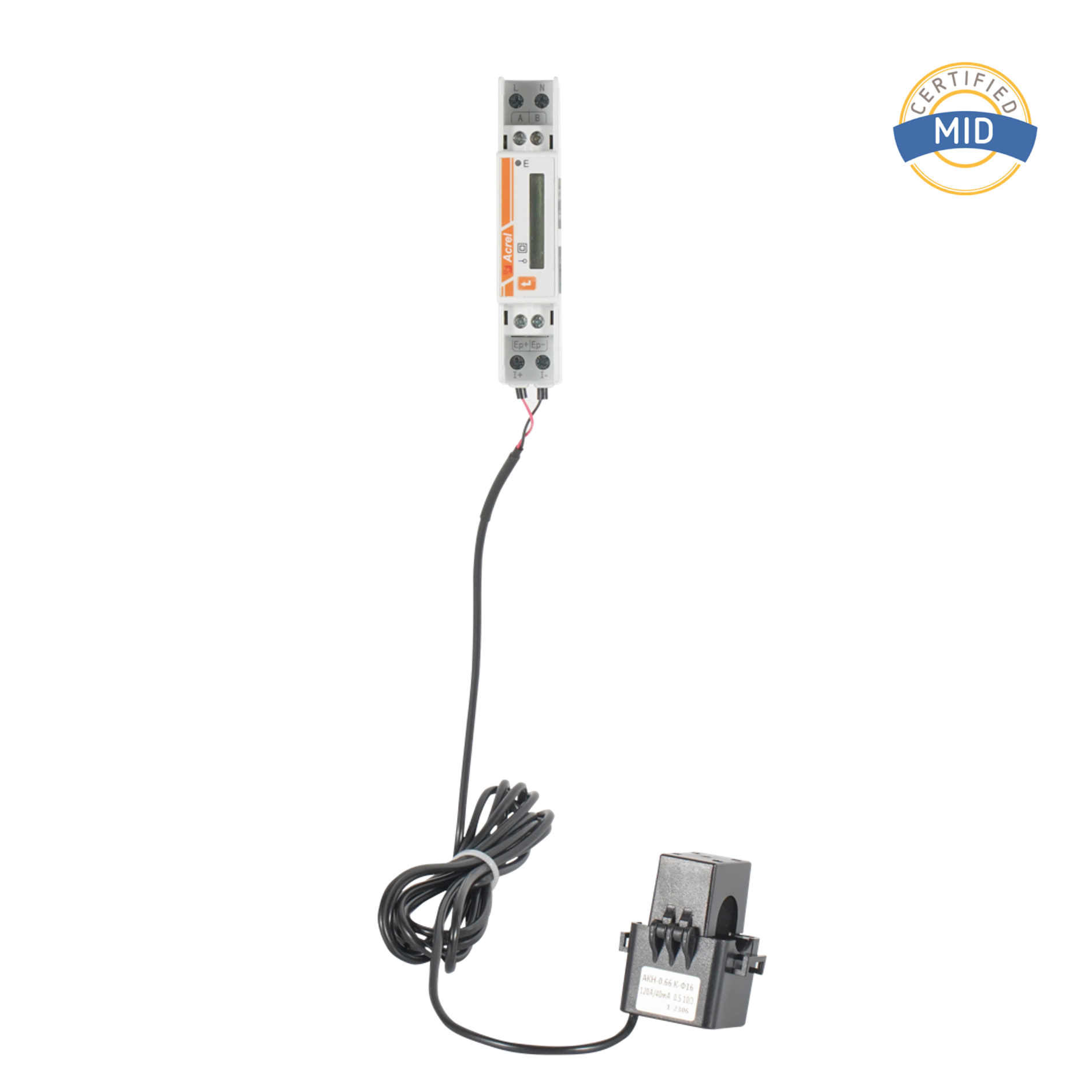 বাহ্যিক সিটি সহ MID সার্টিফাইড এসি সিঙ্গেল ফেজ এনার্জি মিটার