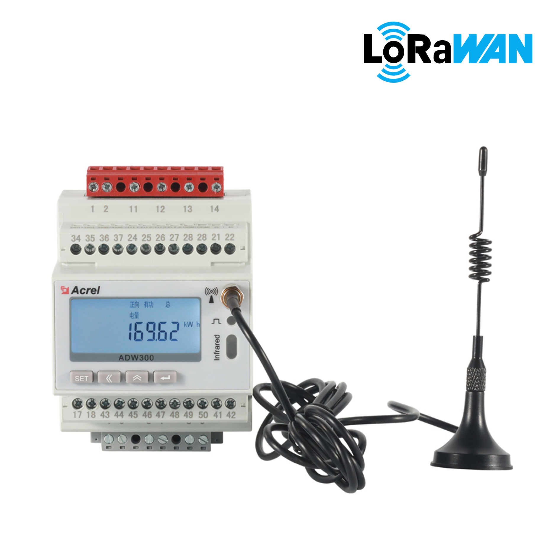 এসি থ্রি ফেজ ওয়্যারলেস EU868MHz LoRaWAN এনার্জি মিটার